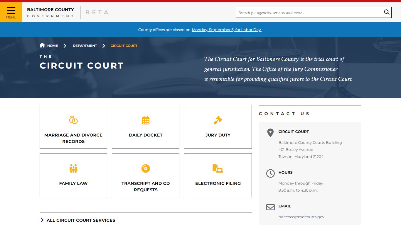 Circuit Court - Baltimore County